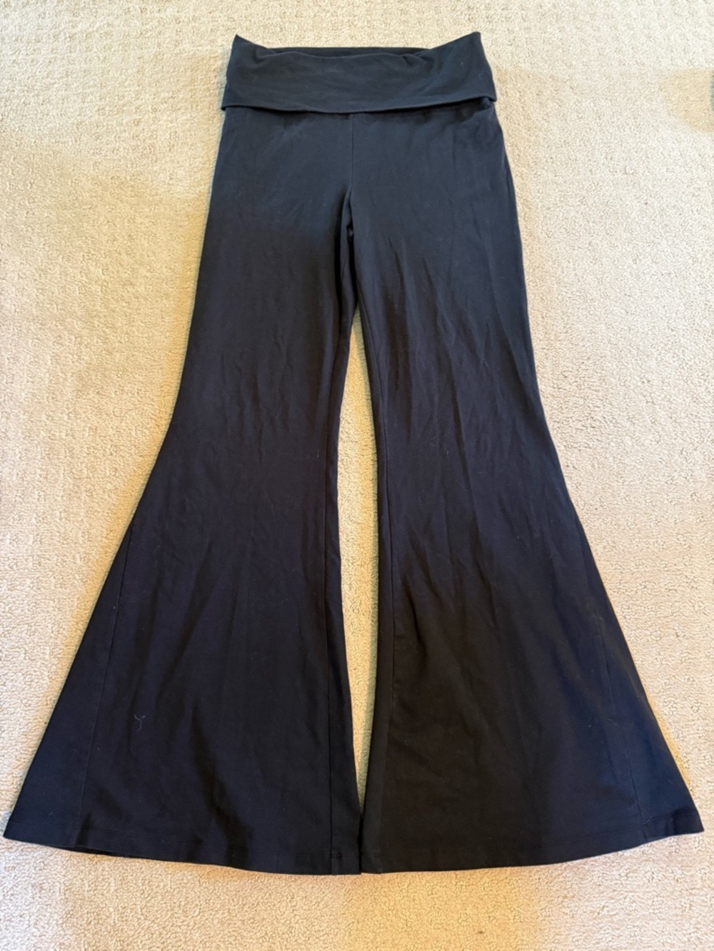OFFLINE Black Wide Leg Fold-Over Yoga Pants